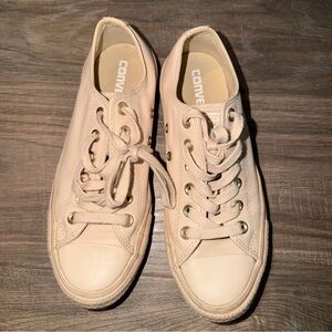 Leather nude converse